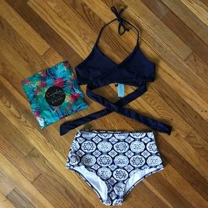 CUPSHE Cross Bikini Set